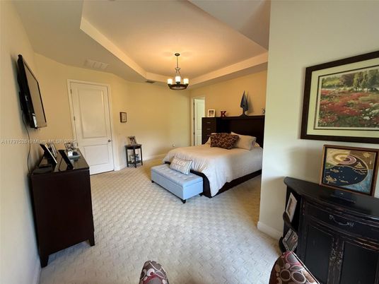 Bedroom, Chandelier, Interior