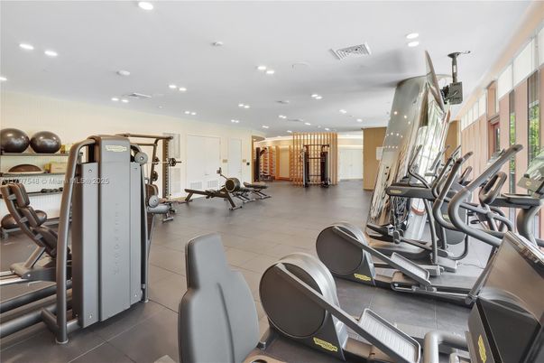 Fitness Equipment, Gym, Interior, Recessed Lighting