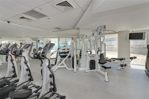 Fitness Equipment, Gym, Interior, Recessed Lighting