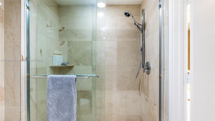 Bathroom, Glass Shower, Interior, Marble Walls