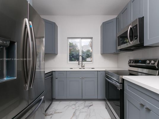Interior, Kitchen, Marble, Stainless Steel Appliances