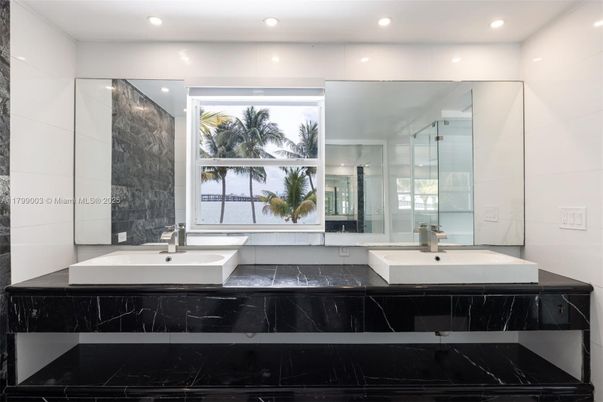 Bathroom, Glass Shower, Interior, Marble, Recessed Lighting