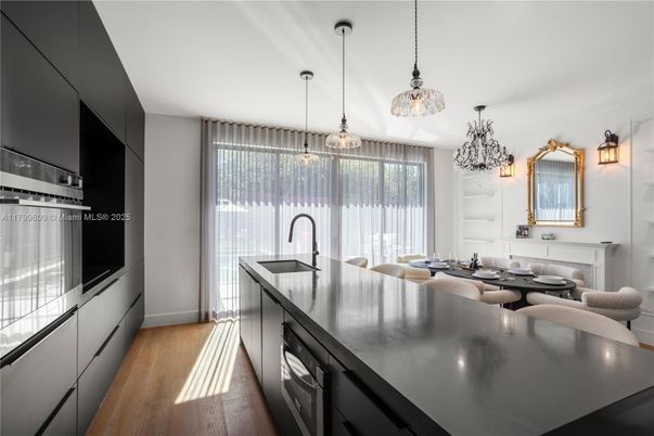 Chandelier, Interior, Kitchen, Pendant Lights, Wood Texture Flooring