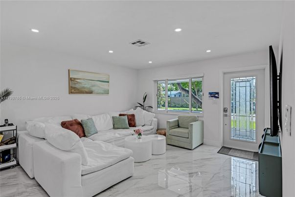 Interior, Living room, Marble, Recessed Lighting