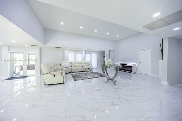 Interior, Living room, Marble, Recessed Lighting