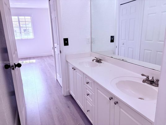 Bathroom, Dual Sink Vanities, Interior, Wood Texture Flooring