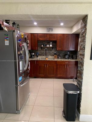 Interior, Kitchen, Recessed Lighting, Stone Walls