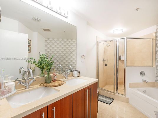 Bathroom, Dual Sink Vanities, Glass Shower, Interior