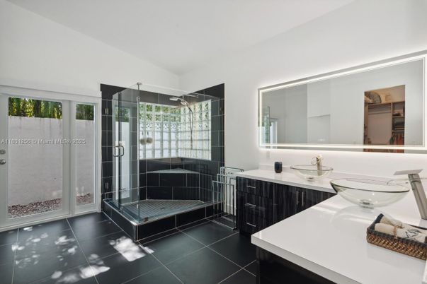 Bathroom, Dual Sink Vanities, Glass Shower, Interior