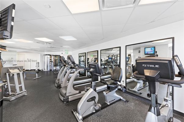 Fitness Equipment, Gym, Interior, Recessed Lighting