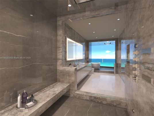 Bathroom, Glass Shower, Interior, Recessed Lighting, Water