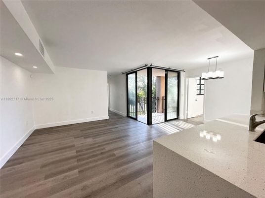 Chandelier, Empty room, Interior, Pendant Lights, Recessed Lighting, Wood Texture Flooring