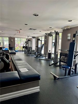 Fitness Equipment, Gym, Interior, Recessed Lighting