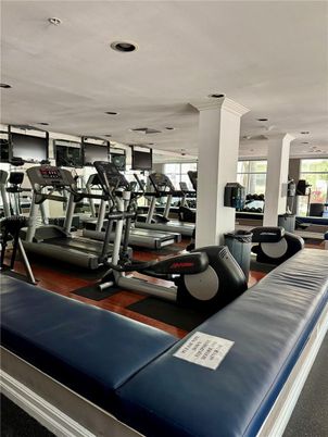 Fitness Equipment, Gym, Interior, Recessed Lighting