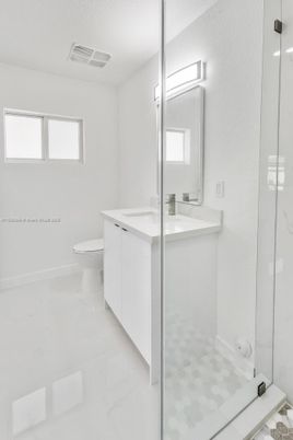 Bathroom, Dual Sink Vanities, Glass Shower, Interior, Marble