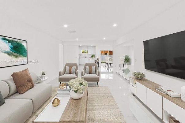 Interior, Living room, Recessed Lighting