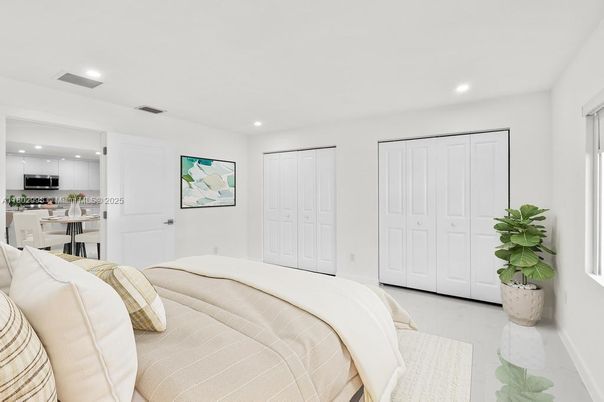 Bedroom, Interior, Recessed Lighting