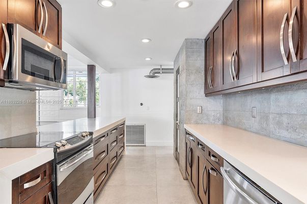 Interior, Kitchen, Recessed Lighting, Stainless Steel Appliances