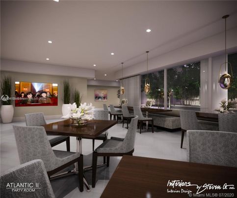 Dining room, Interior, Living room, Pendant Lights, Recessed Lighting, Wood Texture Flooring