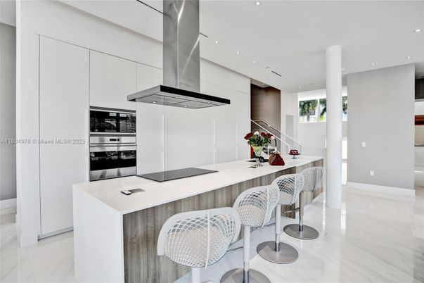 Interior, Kitchen, Marble, Recessed Lighting, Stainless Steel Appliances