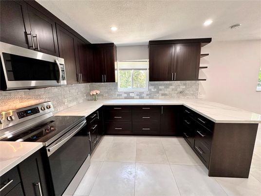 Interior, Kitchen, Recessed Lighting, Stainless Steel Appliances