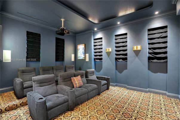 Home Theatre Room, Interior, Projection Screen, Recessed Lighting, Theatre Room