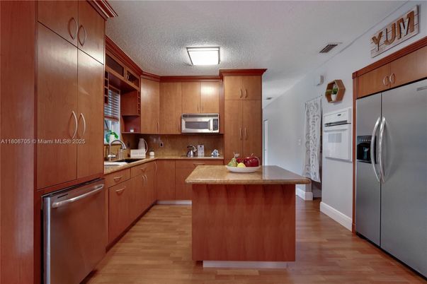 Interior, Kitchen, Wood Texture Flooring