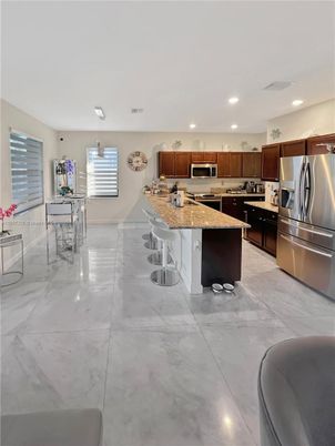 Interior, Kitchen, Marble, Recessed Lighting, Stainless Steel Appliances