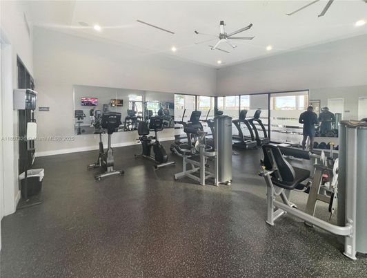 Fitness Equipment, Gym, Interior, Recessed Lighting