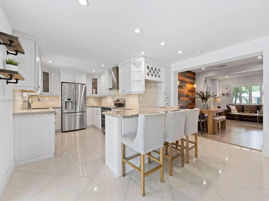 Interior, Kitchen, Living room, Recessed Lighting, Stainless Steel Appliances