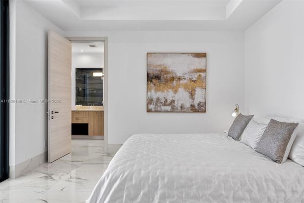 Bedroom, Interior, Marble, Recessed Lighting