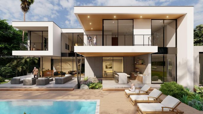 Exterior, Facade, Pool, Modern