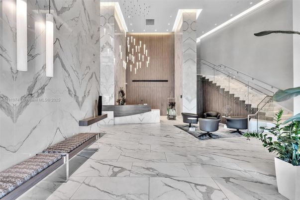 Interior, Marble, Marble Walls, Pendant Lights, Recessed Lighting