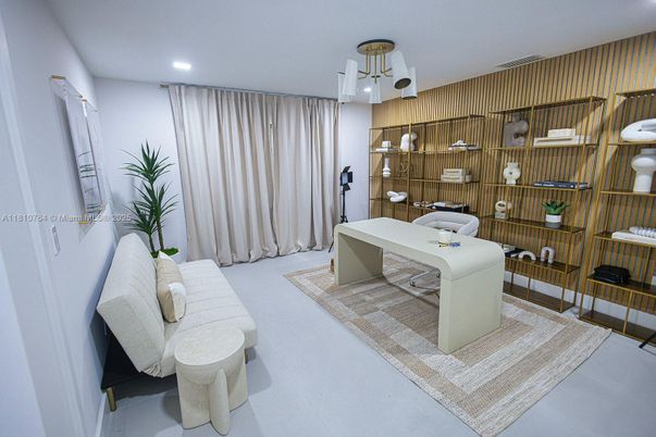 Home Office, Interior, Recessed Lighting