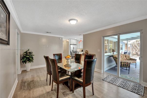 Dining room, Interior, Wood Texture Flooring