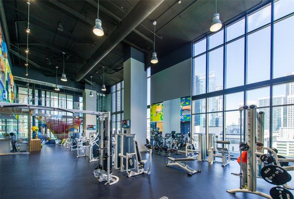 Fitness Equipment, Gym, Interior, Pendant Lights