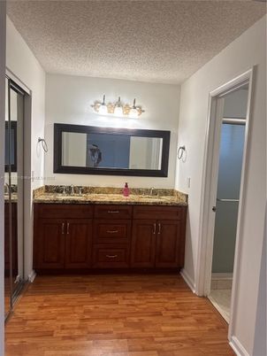 Bathroom, Dual Sink Vanities, Interior, Wood Texture Flooring