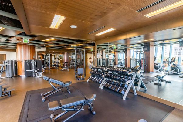 Fitness Equipment, Gym, Interior, Recessed Lighting