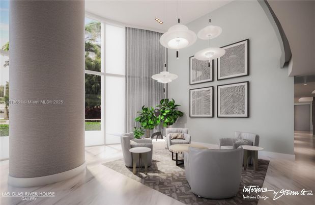 Interior, Living room, Marble, Pendant Lights, Recessed Lighting