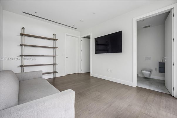 Bathroom, Interior, Recessed Lighting, Wood Texture Flooring