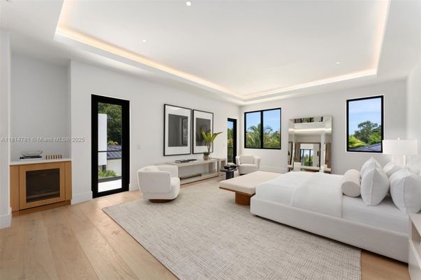 Bedroom, Interior, Living room, Recessed Lighting, Wood Texture Flooring