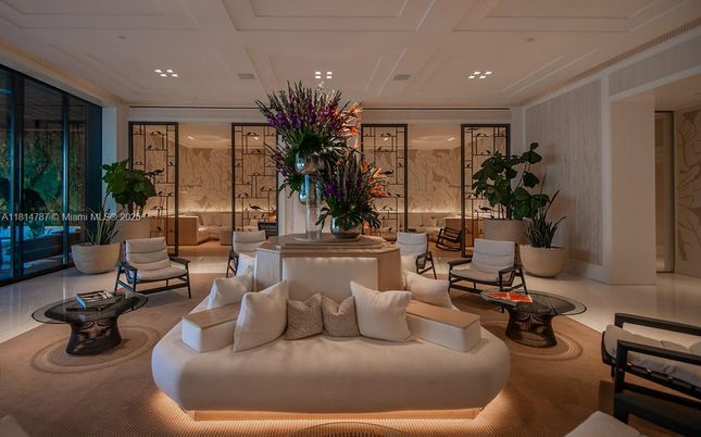 Interior, Living room, Marble Walls, Recessed Lighting