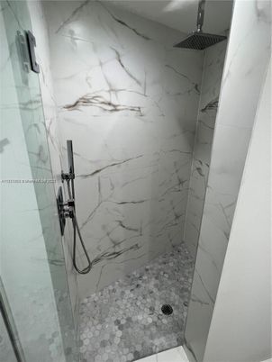 Bathroom, Glass Shower, Interior, Marble Walls