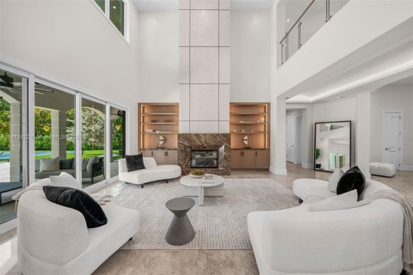 Fireplace, Interior, Living room, Recessed Lighting