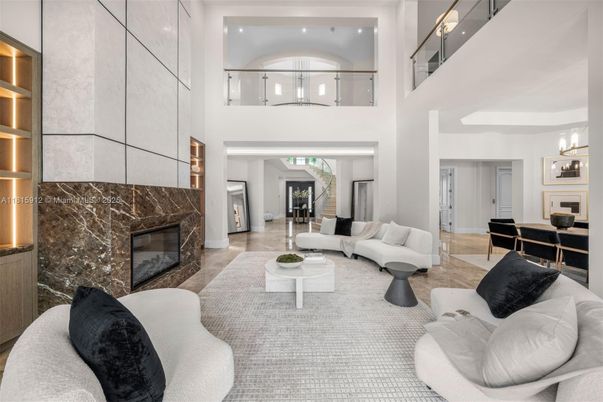 Fireplace, Interior, Living room, Recessed Lighting