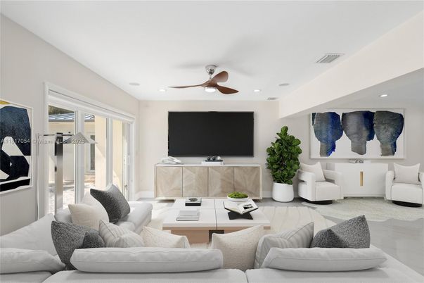 Interior, Living room, Recessed Lighting