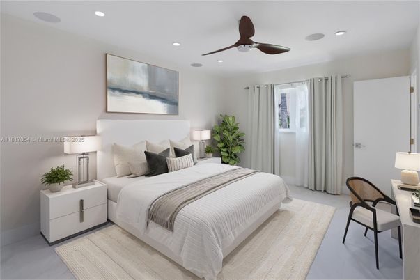 Bedroom, Interior, Recessed Lighting