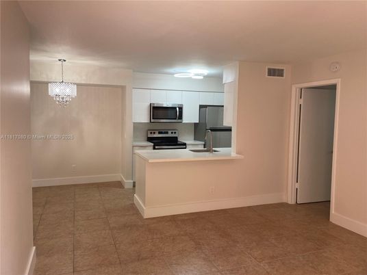 Chandelier, Interior, Kitchen, Stainless Steel Appliances