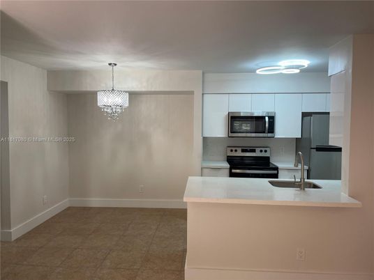 Chandelier, Interior, Kitchen, Stainless Steel Appliances