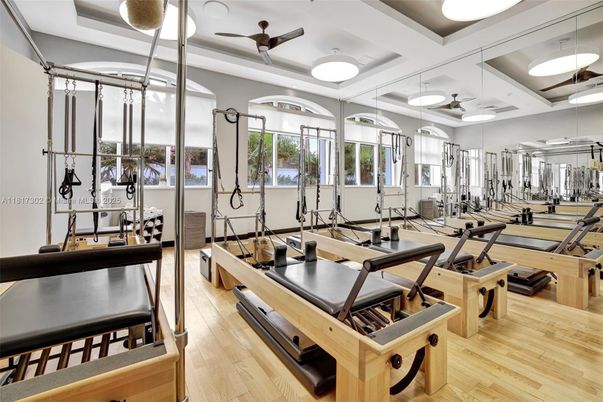 Fitness Equipment, Gym, Interior, Wood Texture Flooring